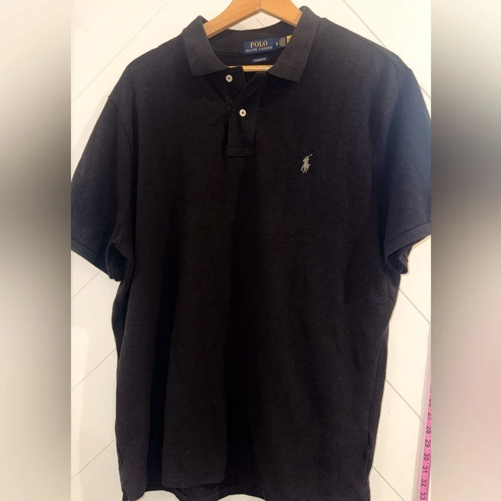 Ralph Lauren Classic Fit Performance Polo Shirt XL Heathered Dark Grey $165